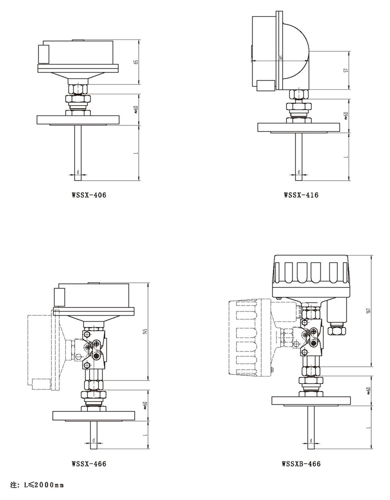 WSSX工業雙金屬溫度計（電接點型法蘭式）_http://www.radeberger.com.cn_雙金屬溫度計_第3張